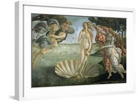 The Birth of Venus, Ca. 1485-Sandro Botticelli-Framed Giclee Print