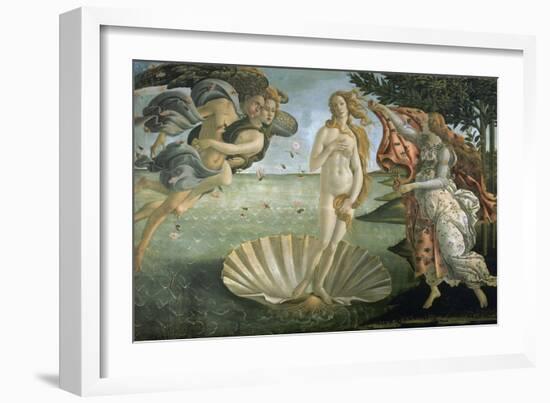 The Birth of Venus, Ca. 1485-Sandro Botticelli-Framed Giclee Print