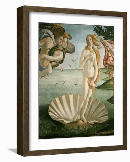 The Birth of Venus, Detail, c.1485-Sandro Botticelli-Framed Giclee Print