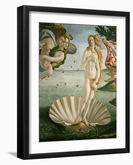 The Birth of Venus, Detail, c.1485-Sandro Botticelli-Framed Giclee Print
