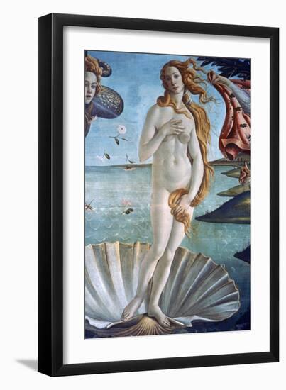 The Birth of Venus (Detail), C1485-Sandro Botticelli-Framed Giclee Print