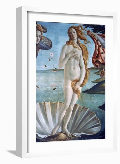 The Birth of Venus (Detail), C1485-Sandro Botticelli-Framed Giclee Print