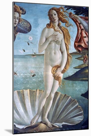 The Birth of Venus (Detail), C1485-Sandro Botticelli-Mounted Giclee Print