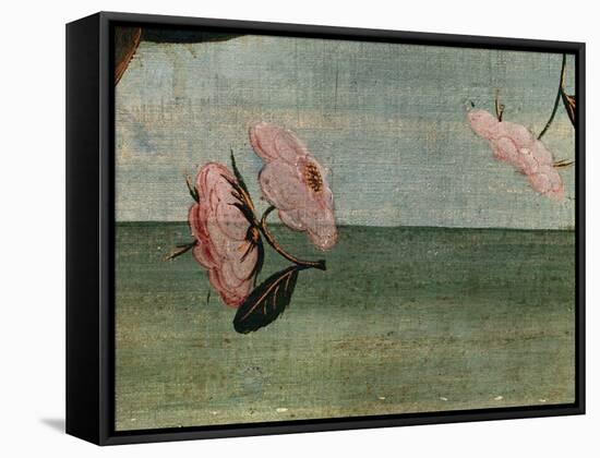 The Birth of Venus-Detail of Flower Blossoms-Sandro Botticelli-Framed Stretched Canvas