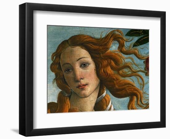 The Birth of Venus (Head of Venus), 1486-Sandro Botticelli-Framed Premium Giclee Print