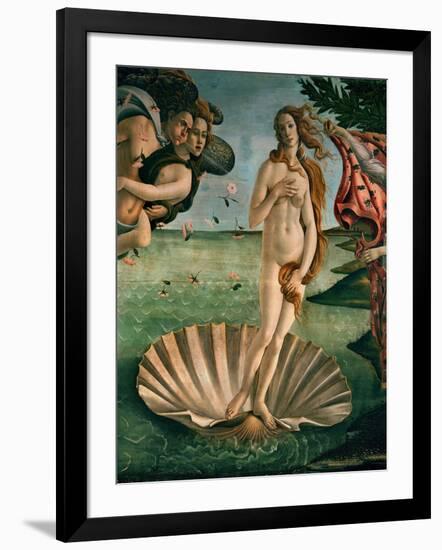 The Birth of Venus (Venus Anadyomene), Detail-Sandro Botticelli-Framed Giclee Print