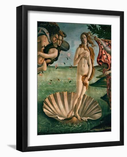 The Birth of Venus (Venus Anadyomene), Detail-Sandro Botticelli-Framed Giclee Print