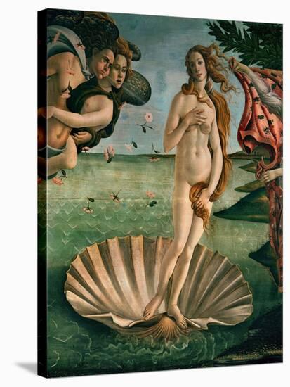 The Birth of Venus (Venus Anadyomene), Detail-Sandro Botticelli-Stretched Canvas