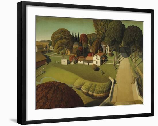The Birthplace of Herbert Hoover, West Branch, Iowa, 1931-Grant Wood-Framed Giclee Print