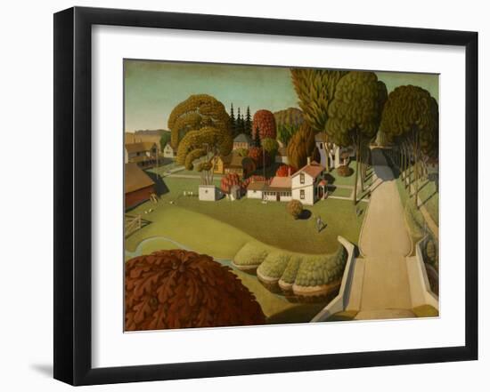 The Birthplace of Herbert Hoover, West Branch, Iowa, 1931-Grant Wood-Framed Art Print