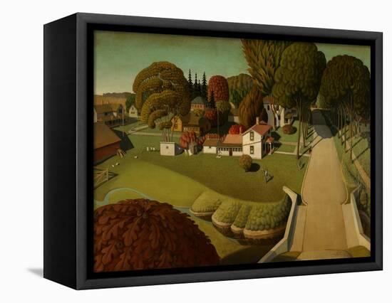 The Birthplace of Herbert Hoover, West Branch, Iowa, 1931-Grant Wood-Framed Stretched Canvas
