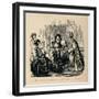 'The Bishop of Ely presenting a pottle of Strawberries to Glo'ster.,-John Leech-Framed Giclee Print