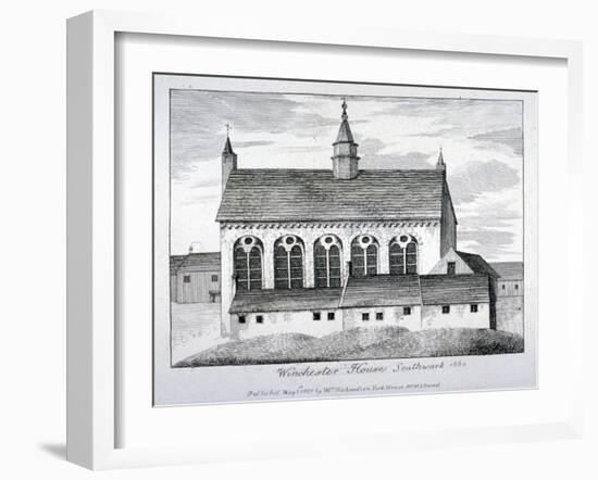 The Bishop of Winchester's Palace, Winchester House, Southwark, London, 1801-William Richardson-Framed Giclee Print