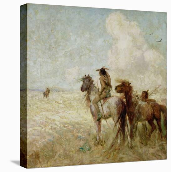 The Bison Hunters-Nathaniel Hughes John Baird-Stretched Canvas