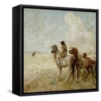 The Bison Hunters-Nathaniel Hughes John Baird-Framed Stretched Canvas