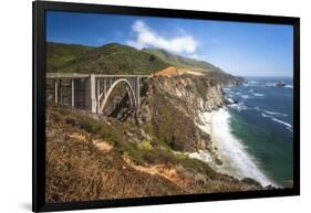 The Bixby Bridge Along Highway 1 on California's Coastline-Andrew Shoemaker-Framed Photographic Print