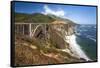 The Bixby Bridge Along Highway 1 on California's Coastline-Andrew Shoemaker-Framed Stretched Canvas