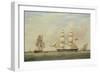 The Black Ball Line Brig, 'Wupper' Off Spurn Head, 1849-John Ward-Framed Giclee Print