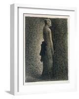 The Black Bow, 1882-3-Georges Seurat-Framed Giclee Print