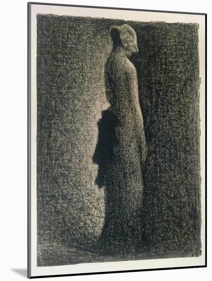 The Black Bow, 1882-3-Georges Seurat-Mounted Giclee Print