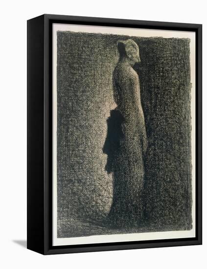 The Black Bow, 1882-3-Georges Seurat-Framed Stretched Canvas