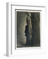 The Black Bow, 1882-3-Georges Seurat-Framed Giclee Print