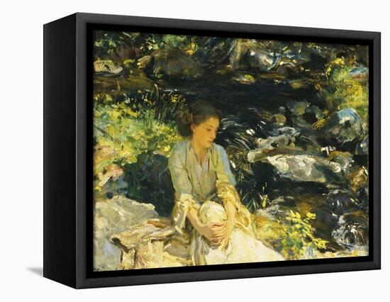 The Black Brook-John Singer Sargent-Framed Stretched Canvas