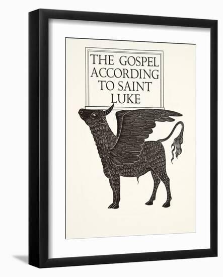 The Black Calf of St. Luke, 1931-Eric Gill-Framed Giclee Print