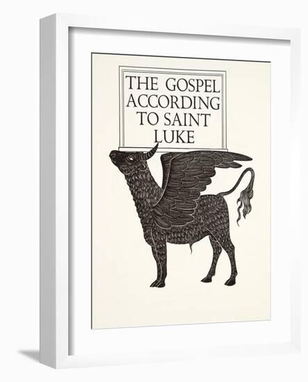 The Black Calf of St. Luke, 1931-Eric Gill-Framed Giclee Print