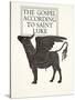 The Black Calf of St. Luke, 1931-Eric Gill-Stretched Canvas