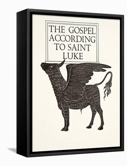 The Black Calf of St. Luke, 1931-Eric Gill-Framed Stretched Canvas