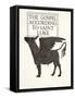 The Black Calf of St. Luke, 1931-Eric Gill-Framed Stretched Canvas