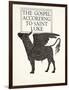 The Black Calf of St. Luke, 1931-Eric Gill-Framed Giclee Print