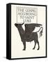 The Black Calf of St. Luke, 1931-Eric Gill-Framed Stretched Canvas