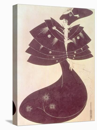 The Black Cape, Illustration for the English Edition of Oscar Wilde's Play "Salome," 1894-Aubrey Beardsley-Stretched Canvas