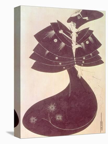 The Black Cape, Illustration for the English Edition of Oscar Wilde's Play "Salome," 1894-Aubrey Beardsley-Stretched Canvas