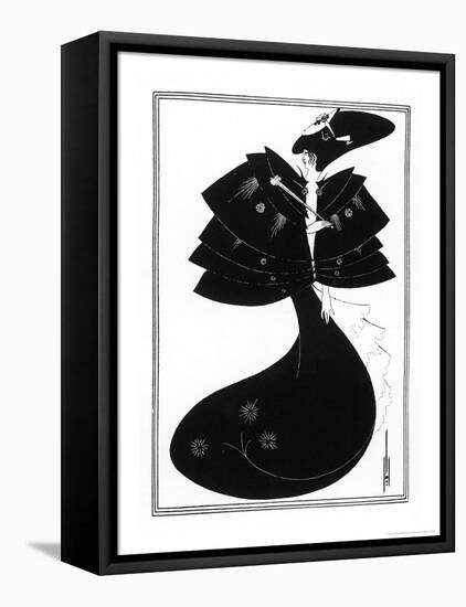 The Black Cape-Aubrey Beardsley-Framed Stretched Canvas