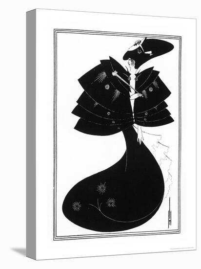 The Black Cape-Aubrey Beardsley-Stretched Canvas