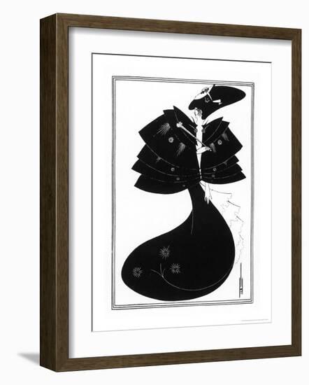 The Black Cape-Aubrey Beardsley-Framed Premium Giclee Print