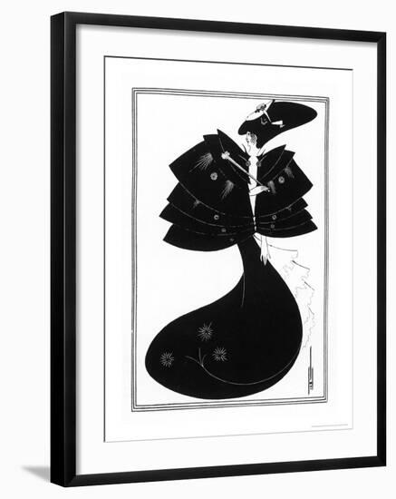 The Black Cape-Aubrey Beardsley-Framed Giclee Print