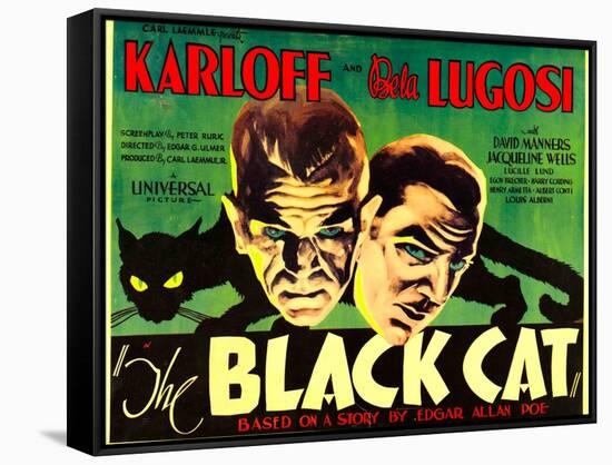 The Black Cat, Boris Karloff, Bela Lugosi, 1934-null-Framed Stretched Canvas