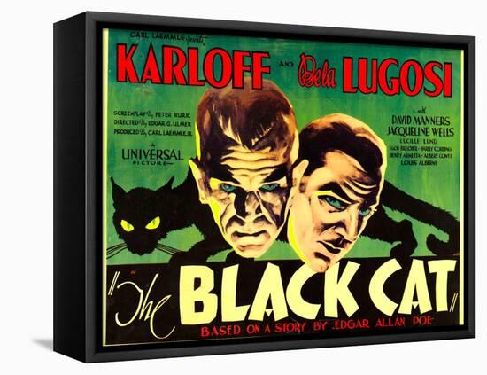 The Black Cat, Boris Karloff, Bela Lugosi, 1934-null-Framed Stretched Canvas