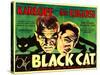 The Black Cat, Boris Karloff, Bela Lugosi, 1934-null-Stretched Canvas