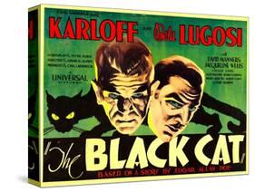 The Black Cat, Boris Karloff, Bela Lugosi, 1934-null-Stretched Canvas