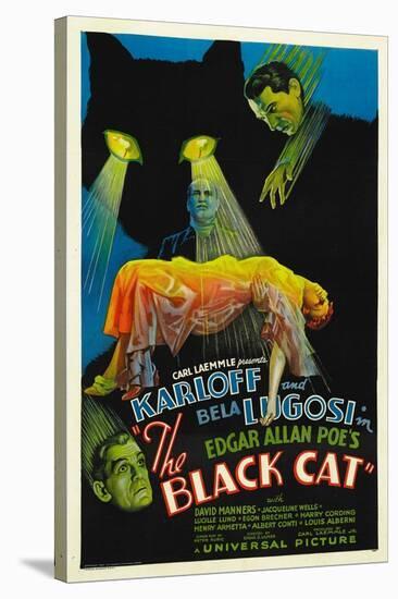 The Black Cat, Boris Karloff, Harry Cording, Jacqueline Wells, Bela Lugosi, 1934-null-Stretched Canvas