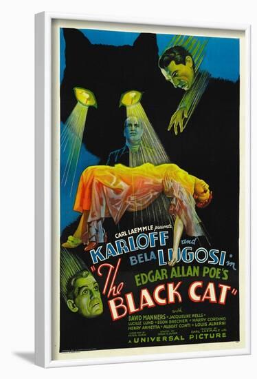 The Black Cat, Boris Karloff, Harry Cording, Jacqueline Wells, Bela Lugosi, 1934-null-Framed Art Print