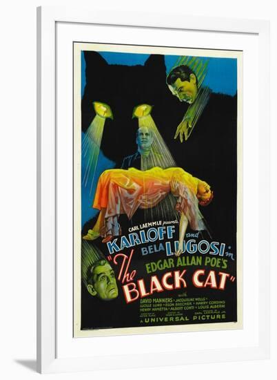 The Black Cat, Boris Karloff, Harry Cording, Jacqueline Wells, Bela Lugosi, 1934-null-Framed Art Print