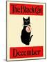 The Black Cat December-null-Mounted Art Print