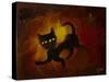 the black cat-Rabi Khan-Stretched Canvas