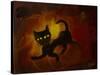 the black cat-Rabi Khan-Stretched Canvas